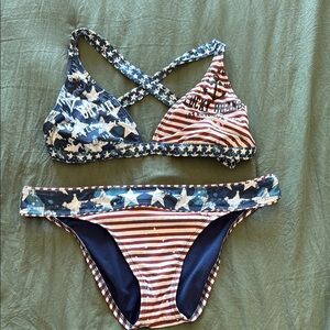 Jack Wills Star and Stripe Bikini Set